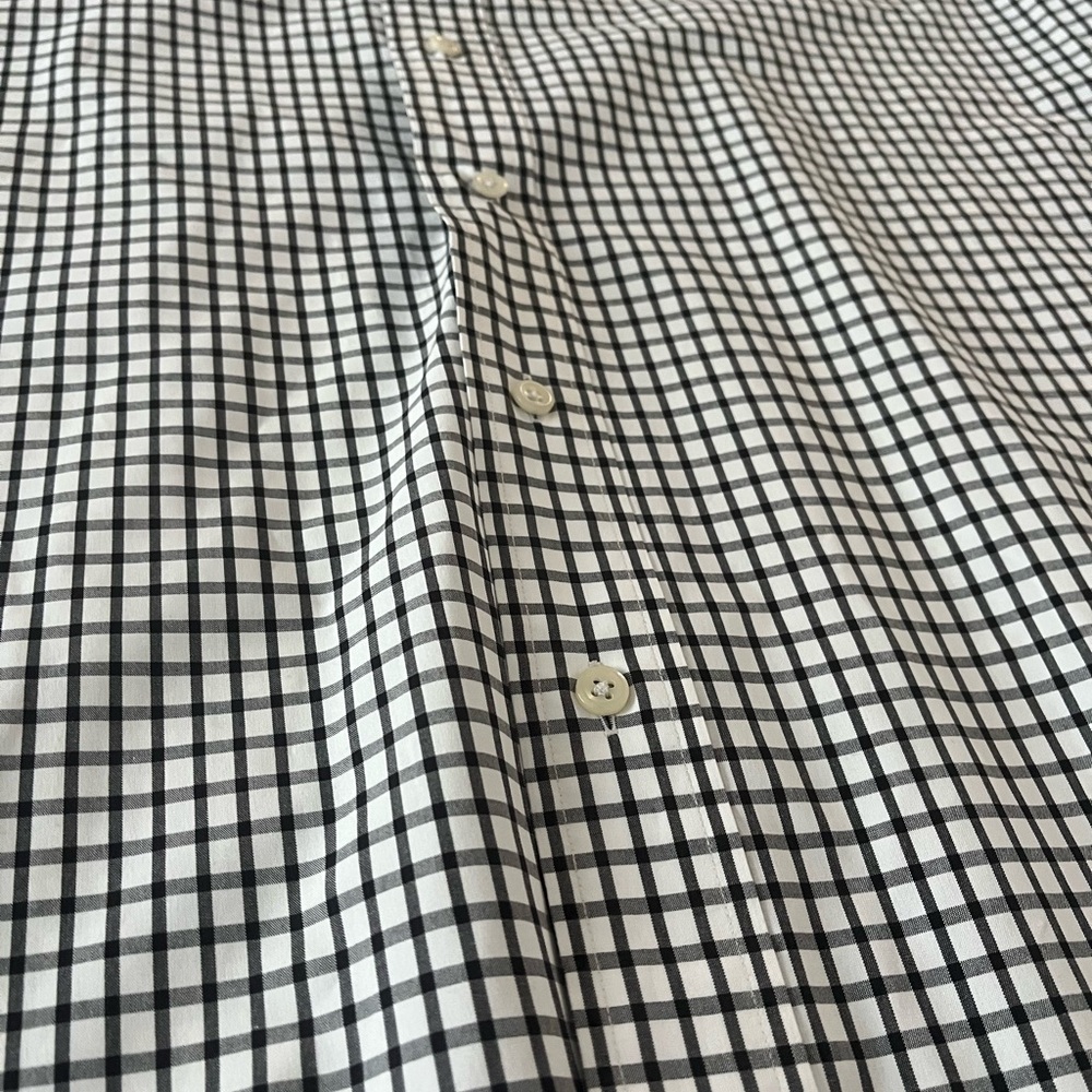 Ralph Lauren Shirt Mens Black White Gingham‎ Check Button Up Pink Pony Dress - Picture 4 of 4